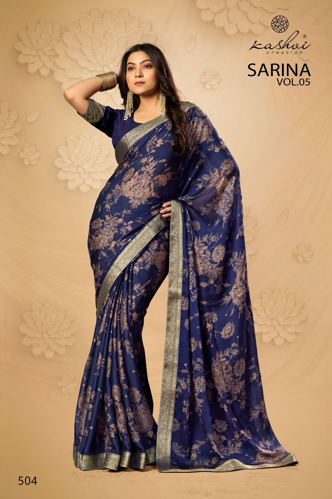 Sarina Vol 6 By Kashvi Pc Moss Printed Wholesale Saree Suppliers In Mumbai